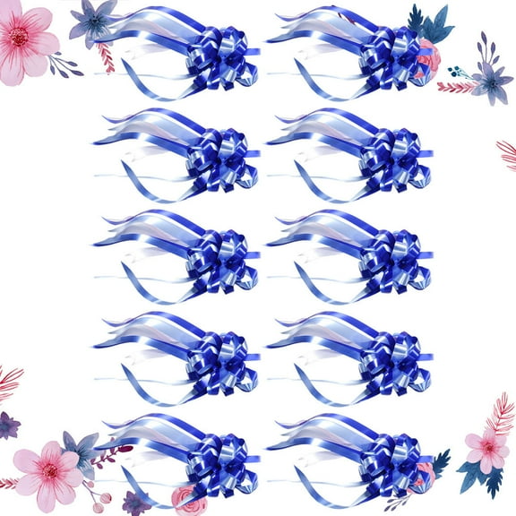 Raindrops Birthdays Pull Bows Blue 10Pack