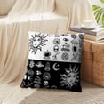 thumbnail image 3 of LALILO Throw Pillow Covers Sun With Woman Human Space Industrial Black Cushion Cover 18" x 18", 2 Pack, 3 of 6