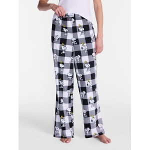Peanuts Women's Snoopy Wide-Leg Velour Sleep Pants