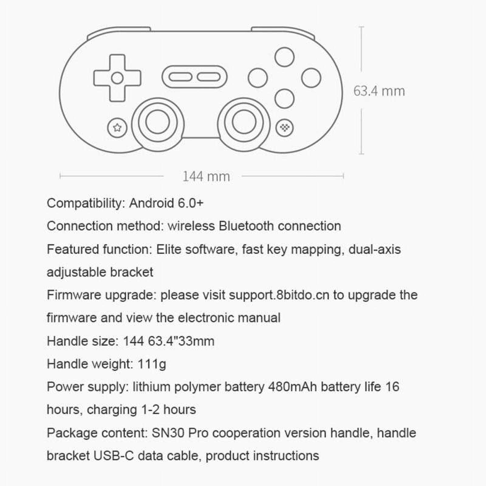 8Bitdo Sn30 Pro Bluetooth Controller for Mobile & Xbox Cloud Gaming on  Android (Mobile Clip Is Not Included) - Not for Xbox : : Games  e Consoles