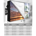 thumbnail image 7 of Outdoor TV Cover 60 to 65 Inch Weatherproof, Home Sweet Home Gnome Waterproof TV Screen Protector for Outside Decor with Zipper and Pocket 58"L x 37"H , Purple Floral Plaid, 7 of 7
