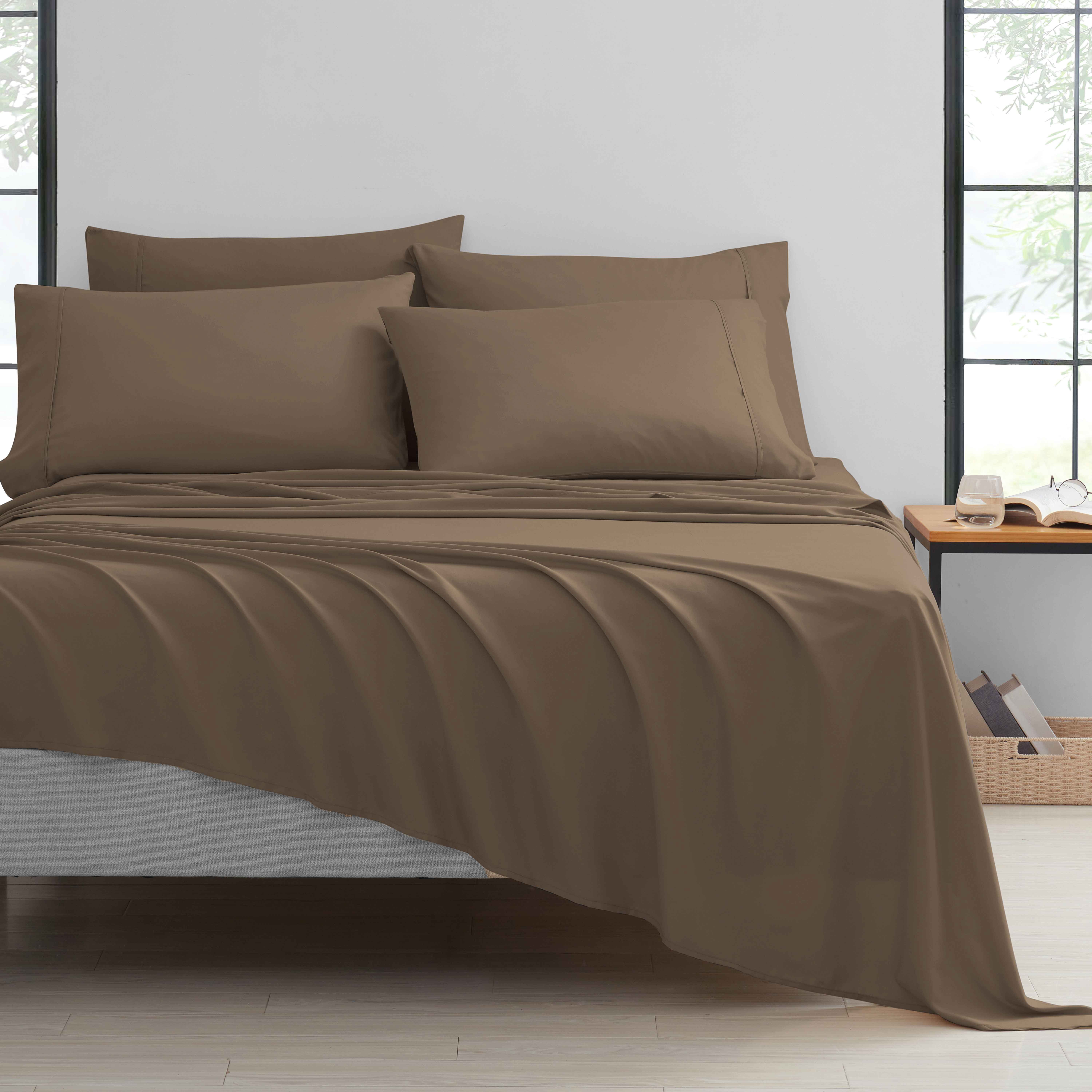 Bamboo 6-Piece Luxury Sheet Set - 14 Colors - Chocolate - Cal King