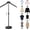 Black Marble, variant on General 2 Pack Shirt Display Stand, 18-34 Inch Height Adjustable Mannequin Torso Stand Dress Form for Vendors Shop, T Shirt Display Jacket Coat Hanger Steaming Clothes Holder, Brown