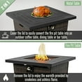 thumbnail image 2 of 28" Propane Gas Fire Pit Table, 50000 BTU Outdoor Gas FirePit with Beautiful Wicker Base for Outside Patio Deck Garden Backyard, 2 of 5