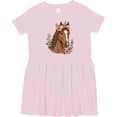 thumbnail image 3 of Inktastic Horse Girl Flowered Cute Girls Toddler Dress, 3 of 5