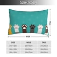 thumbnail image 2 of Balery Cute Cat Paw And Dog Funda de Cojín Estampada, Regalos para Mujeres, Regalos de Amor para Ella, Regalos para Novia o Esposa, Funda de Almohada-14"x20", 2 of 6