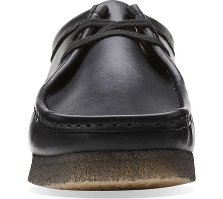 clarks men's wallabee oxford,black leather,8.5 m us