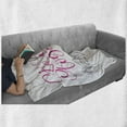 thumbnail image 6 of Feminist Soft Flannel Fleece Blanket, Stronger Together Calligraphy with Sketch Drawn Woman Heads with Various Hair, Cozy Plush for Indoor and Outdoor Use, 60" x 80", Pink Grey White, by Ambesonne, 6 of 6