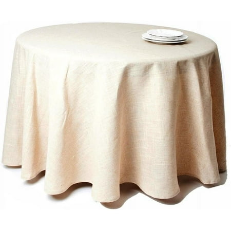

Natural Beige Classic Tuscany Design 90 Inch Round Tablecloth