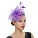 thumbnail image 4 of Tocado de plumas, accesorios para el cabello de novia, sombrero bombín de malla, accesorios para el cabello, horquilla, diadema, 4 of 5