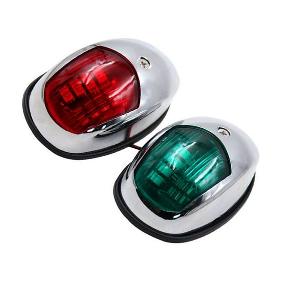 TAILTOSS LED Boat Navigation Lights Red Acrylic 2Pcs 3.93X2.48X1.38in