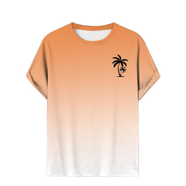 TSADFHJI T-Shirts Graphiques pour Hommes 2Xlt Automne T-Shirt Imprimé Numérique 3D Manches Courtes Col Rabattu L Jaune