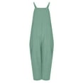 thumbnail image 7 of Wiyuqeen Jumpsuits for Women Casual Baggy Cargo Overalls Sleeveless V Neck Bib Wide Leg Rompers Solid Summer Jumpers with Pockets, 7 of 7