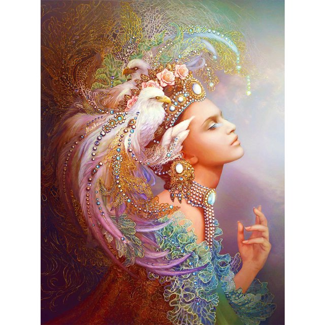 Diamond Painting (DB0772) 5D DIY Beauty Square Rhinestone Craft (WT868) 50x70cm FLhrweasw Nuevo