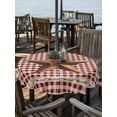 thumbnail image 2 of Outdoor Tablecloths with Umbrella Hole & Zipper, Brown Western Texas Star Vintage Round Tablecloths 60 Inch, Rustic Farmhouse Red Plaid Waterproof Table Cloth, Patio/Pool/Picnic Table Covers, 2 of 8