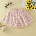 thumbnail image 7 of Hiijoy Little Girls Floral Polka Dot Shorts Lightweight Elastic Waist Shorts, Sizes 6-7Y, 7 of 7