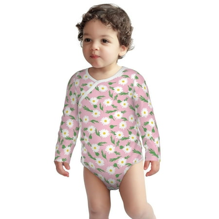 

Haiem Daisies Flowers Printed Unisex-Baby Long Sleeve Onesies Bodysuits Unisex Babies Snap-Up Rompers-12 Months