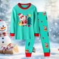 thumbnail image 2 of Staki Christmas Fleece Pullover Sweatshirt and Jogger Pants Outfit Set Little Kid to Big Kid Christmas Toddler Girl Outfits(Mint Green,8-9 Years), 2 of 4