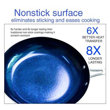 Blue Diamond Toxin Free Ceramic Coating Nonstick Metal Utensil Open Frypan  Walmart Canada