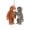 B, variant on Punch Monkey Decorative Hanging Ornaments, 2D Acrylic Hanging Monkey Stuffed Animal Ornament for Tree, Punch the Monkey Decor for Gifts, Home