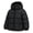 ATS1761#Black, variant on HILEELANG Girls Cropped Puffer Jacket, Hooded Short Winter Coat for Kids and Teens, Black, 9-10Y