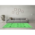 thumbnail image 3 of Ahgly Company Indoor Rectangle Abstract Emerald Green Contemporary Area Rugs, 2' x 5', 3 of 4