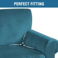 thumbnail image 3 of H.VERSAILTEX Thick Stretch Velvet Armchair Slipcover, One-Piece 1-Seater Furniture Protector for Living Room, Peacock Blue, 3 of 6