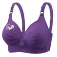 thumbnail image 2 of Ayfxijin Bras for Women No Underwire,Womens Wireless Bra Printing Gathered Together Large Size Daily Bra Underwear, 2 of 8