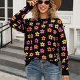 thumbnail image 6 of Bovemsi Sweaters for Women Cozy Autumn New Round Neck Knitted Long Sleeve Sweater Women's Print Warm Comfortable Fit Street Style Fall Sweaters, 6 of 9