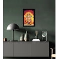 thumbnail image 5 of IBA Indianbeautifulart Panch Mukhi Hanuman Picture Frame Religious Poster Black Wall Frame Deity Photo Frame Wall Decor&nbsp;For Home/ Office/ Temple-6 x 8 Inches, 5 of 7