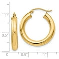 thumbnail image 2 of 14k Polished Lightweight Hoop Earrings - 1.9 Grams - Measures 26x24mm Wide 4mm Thick, 2 of 2