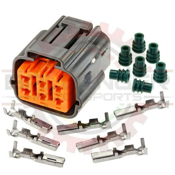 Ballenger Motorsports - 6 Way Plug Connector Kit for Japanese Applications - Gray
