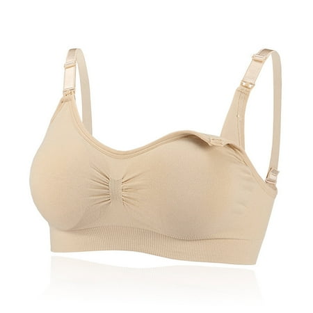 

Nursing Bra with Breathable Pads | Adjustable Breast Feeding Bras | Maternity Nursing Bra No Steel Ring Gathering Bras for Convenient Breastfeeding