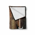 thumbnail image 2 of Popstar Party Soft Flannel Fleece Blanket, Electric Guitar in the Wooden Room Country House Interior Music Theme, Cozy Plush for Indoor and Outdoor Use, 50" x 60", Brown Black White, by Ambesonne, 2 of 6