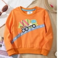 thumbnail image 3 of Kids Little Boys Sweatshirts Cartoon Cars Print Crewneck Long Sleeve Cotton Pullover Tops Fall Winter Casual Loose Soft Tees, 3 of 6