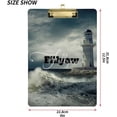 thumbnail image 2 of FMSHPON Ocean Sea Lighthouse Clipboard Hardboard Wood Nursing Clip Board and Pull for Standard A4 Letter 13x9 inches, 2 of 7