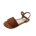 thumbnail image 2 of Sandalias planas informales con punta abierta y hebilla para la playa para mujer Wmkox8yii nm2595, 2 of 3