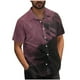 thumbnail image 1 of Mens Casual Manga Corta Botón Abajo Camisas Turndown Cuello Blusa de Impresión, Poliéster Ligero Top de la Moda para el Verano Al Aire Libre Y el Uso Diario, 1 of 6