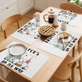 thumbnail image 5 of Happy Easter Placemats Set of 4 Simple Colorful Gnomes Easter Eggs Floral Carrots Plant Heat Insulation Washable Place Mats, Non-Slip Table Mats for Dining Table Party Kitchen Decor,13x19 Inch, 5 of 9