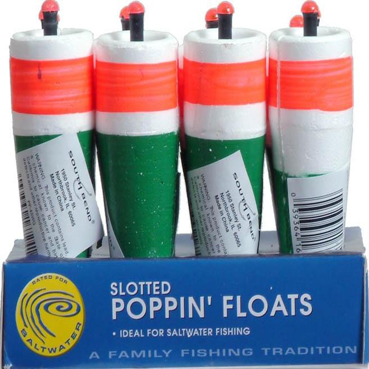 Hurricane Slotted Popping Weighted Float Fishing Terminal Tackle, Red/White, 5"