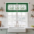 thumbnail image 2 of Saint Patrick''s Day Tier Curtains 36 Inch Length, Spring Gnomes Four-leaf Grass Cafe Short Curtains for Bathroom Over Sink, Small Kitchen Curtain Light Filtering Drapes 2 Panels, 27.5"Wx36"L, 2 of 6