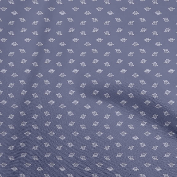 oneOone Cotton Cambric Blue Fabric Minimal Planet Retro Sewing Craft Projects Fabric Prints By Yard 56 Inch Wide