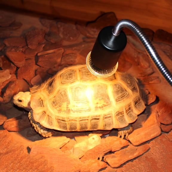 HIBIBUD Heating Lamp Turtle Basking Lamp Heating Pet Warm Bulb(Black)