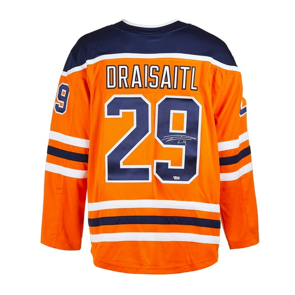 Leon Draisaitl Chandail Réplique de Fan de Hockey d'Edmonton Signé