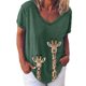 thumbnail image 1 of Elegante mujer con cuello en V estampado camiseta blusa Tops sudadera OAVQHLG3B Store  lin121212, 1 of 4