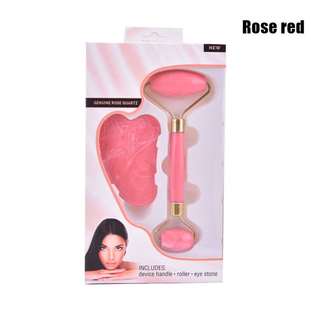 unid/set rodillo masajeador Facial de doble cabeza rodillo para el cuidado de la piel cuerpo Guasha desintoxicación Estiramiento Facial adelgazante antienvejecimiento herramienta de masaje antiarrugas Gao Jinjia LED