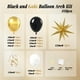 thumbnail image 2 of Juego de globos con forma de arco y guirnalda para decoración de fiestas, negro y dorado, 2 of 7