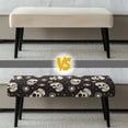 thumbnail image 6 of Psesaysky Galaxy Sun Skull Print Dining Room Bench Covers Slipcover, Stretch Bench Seat Cover Washable Rectangular Chair Cover Protector for Bedrooms, Living Rooms, Kitchens, Removable, 6 of 7
