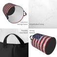 thumbnail image 2 of Balery America Flag Glitter Cesta de ropa redonda con asas, impermeable, independiente, para ropa, juguetes, dormitorio y familia-Medium, 2 of 6