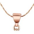thumbnail image 4 of 18K Rose Gold 2 Carat Created Blue Topaz Round Stud Necklace Plated 18 inch by PJ Jewelry, 4 of 4